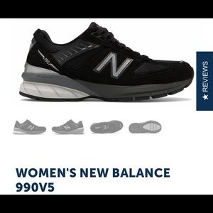 Women’s New Balance 990v5 black and grey